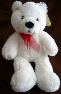 Aurora 10 White Bear Plush Stuffed Animal Toy NEW  