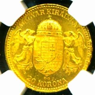 1892 AUSTRIA HUNGARY GOLD COIN 20 KORONA NGC CERTIFIED GENUINE GRADED 