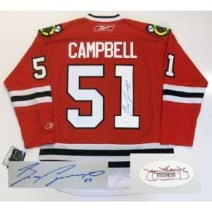 Autographed Brian Campbell Jersey   Blackhawks 2010 Cup 