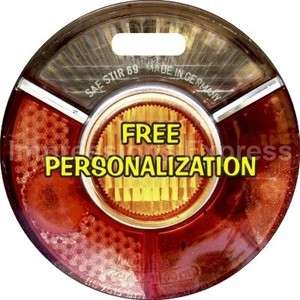 Personalized Car Tail Light Luggage Tote Round Bag Tag  