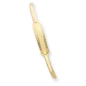  14k Gold Slip on 5.5 Baby ID Bangle Bracelet Jewelry