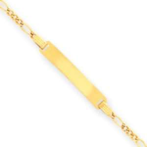  14k Gold Figaro Baby ID Bracelet Jewelry