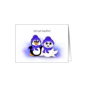  Baby Penguin and Seal General Invitations Cards Card 
