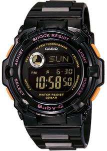 Black Casio Baby G BG 3000A 1 World Time Watch BG3000A 1  