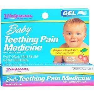   Baby Teething Pain Medicine Gel, .33 oz Health 