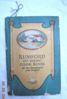 antique RUMFORD BAKING POWDER RECIPE cook book  