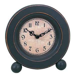     1/4 Round Wood Table Clock with Ball Feet