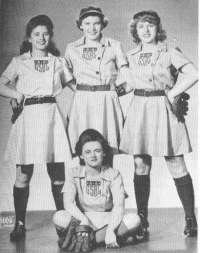 First AAGPBL players signed in 1943 Back, L R Claire Schillace, Ann 