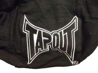 New Mens Tapout Big Bang Full Zip Hooded Sweat Jersey Black 