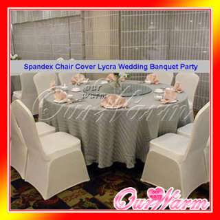 100 Ivory White Spandex Chair Cover Lycra Wedding Party  