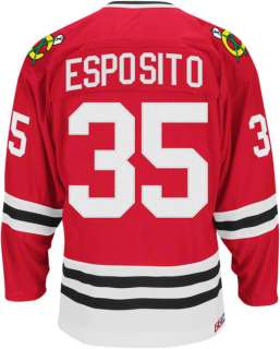   Esposito Red Reebok Heroes of Hockey Chicago Blackhawks Jersey  