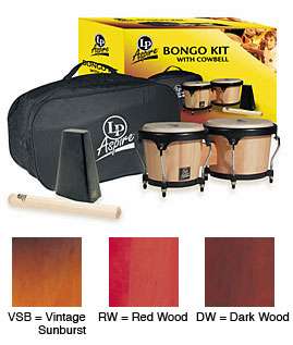 LP Latin Percussion Aspire Bongo Drums Kit   Dark Wood  