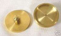 Pair of Brass Caps for Mercury Clock Pendulum  