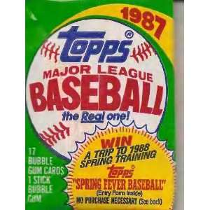 Lot of 3 1987 Topps Baseball Wax Packs (45 Cards Total) Possible Barry 