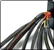 Intelligent Cable Management Black cable sleeving optimum air flow