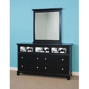  Pulaski Furniture Beary Stylish Black Dresser with Mirror 