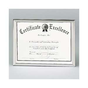   & Blank Certificate, 8x10, Silver   Sold as 1 Each