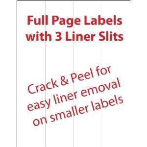  1,000 Sheets Full Page (Sheet) Blank Label With 3 
