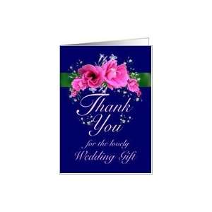  Wedding Gift Thank You Pink Flower Bouquet Card Health 