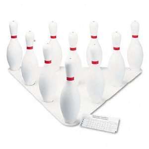  Bowling Set Plastic/Rubber White 1 Ball/10 Pins Sports 