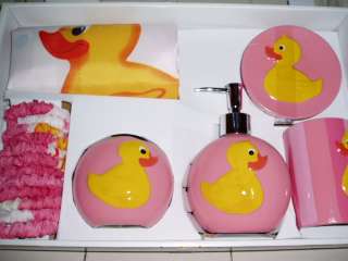   pc rubber ducky bath ensemble set includes 1 ceramic soap dish