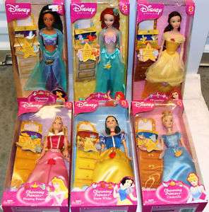 Disney Charming Princess dolls Ariel, Jasmine, Belle, Cinderella 