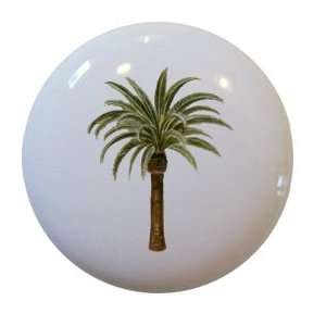  Palm Tree Ceramic Cabinet Drawer Pull Knob
