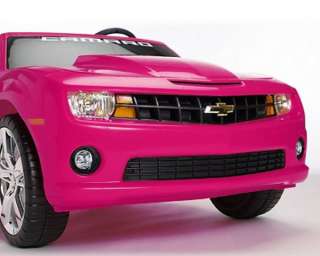 New 12V Pink Ride On Toy Chevy Camaro Kids Battery Car  