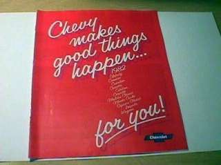 1982 Chevy Makes Good Things Happen Brochure  
