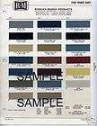 1972 CHEVROLET GMC TRUCK PAINT CHIPS CODES ALL COLORS  