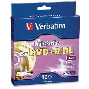   8X 8.5GB DVD+R Double Layer DL Media 10 Pack in Cake Box Electronics