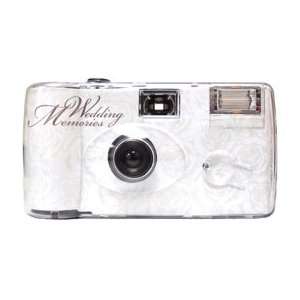  10 Pack Soft White Rose Disposable Wedding Cameras 