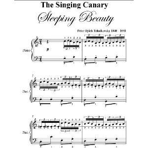 Singing Canary Sleeping Beauty Tchaikovsky Big Note Piano Sheet Music 