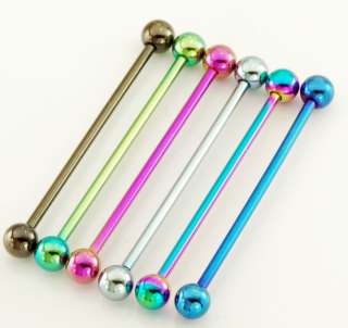   14g 1 & 1/2 Titanium Anodized on surgical steel Industrial barbells