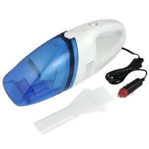   White Clear Blue Plastic Car Dust Vacuum Cleaner DC 12V Automotive