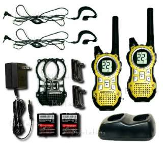   35 Mile + Charger & Headsets Walkie Talkie two 2 way radio security