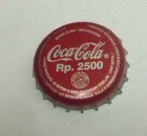 COCA COLA Red Soda Bottle Cap Crown INDONESIA Coke 2500  
