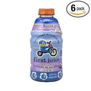 First Juice, Blueberry Purple Carrot, 32 Ounce Bottles (Pack of 6 