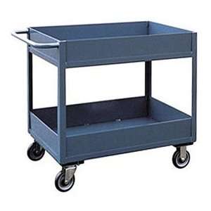  6 Lip Two Shelf Service Cart 1200 Lbs Capacity   18 X 36 