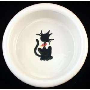 Melia ceramic cat bowl, 3.5 cup curious cat bowl design 