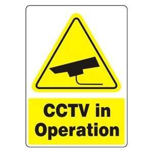  CCTV IN OPERATION W/GRAPHIC Sign   14 x 10 Adhesive Dura 