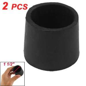  Amico Chair Table Round Foot Leg Rubber Protector Black 2 