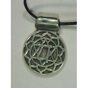   Chakra Fourth Chakra Amulet Pewter Pendant Necklace Jewelry Hindu