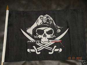 Deadman Chest Tri Corner Pirate 12x18 stick flags 1 NEW  