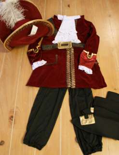 New  CAPTAIN HOOK Peter Pan Costume & Hat L (10)  