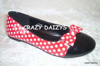 RED & WHITE POLKA DOT MINNIE MOUSE COSTUME SHOES W/ BOW  