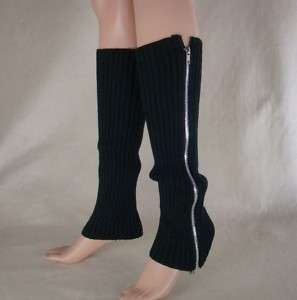 New Zipper Cotton Yarn Knitted Foot Leg warmer many C  