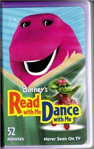 BARNEYS READ WITH ME DANCE WITH ME VHS VIDEO  
