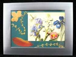 Mixed Media Arrangement Pewter Metal Frame R3  