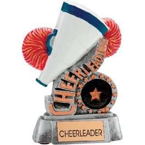  Cheerleading Trophies   5 INCH BRIGHTLY COLORED CHEERLEADING 